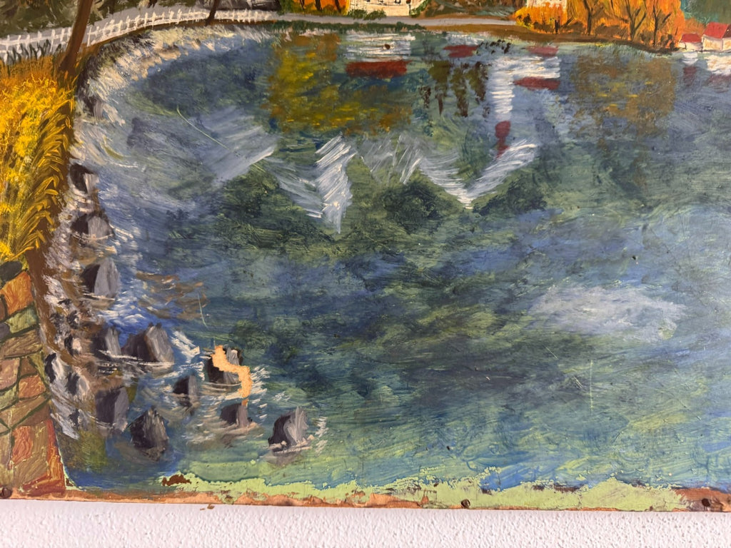 Ölgemälde See Landschaft signiert E. Jünemann