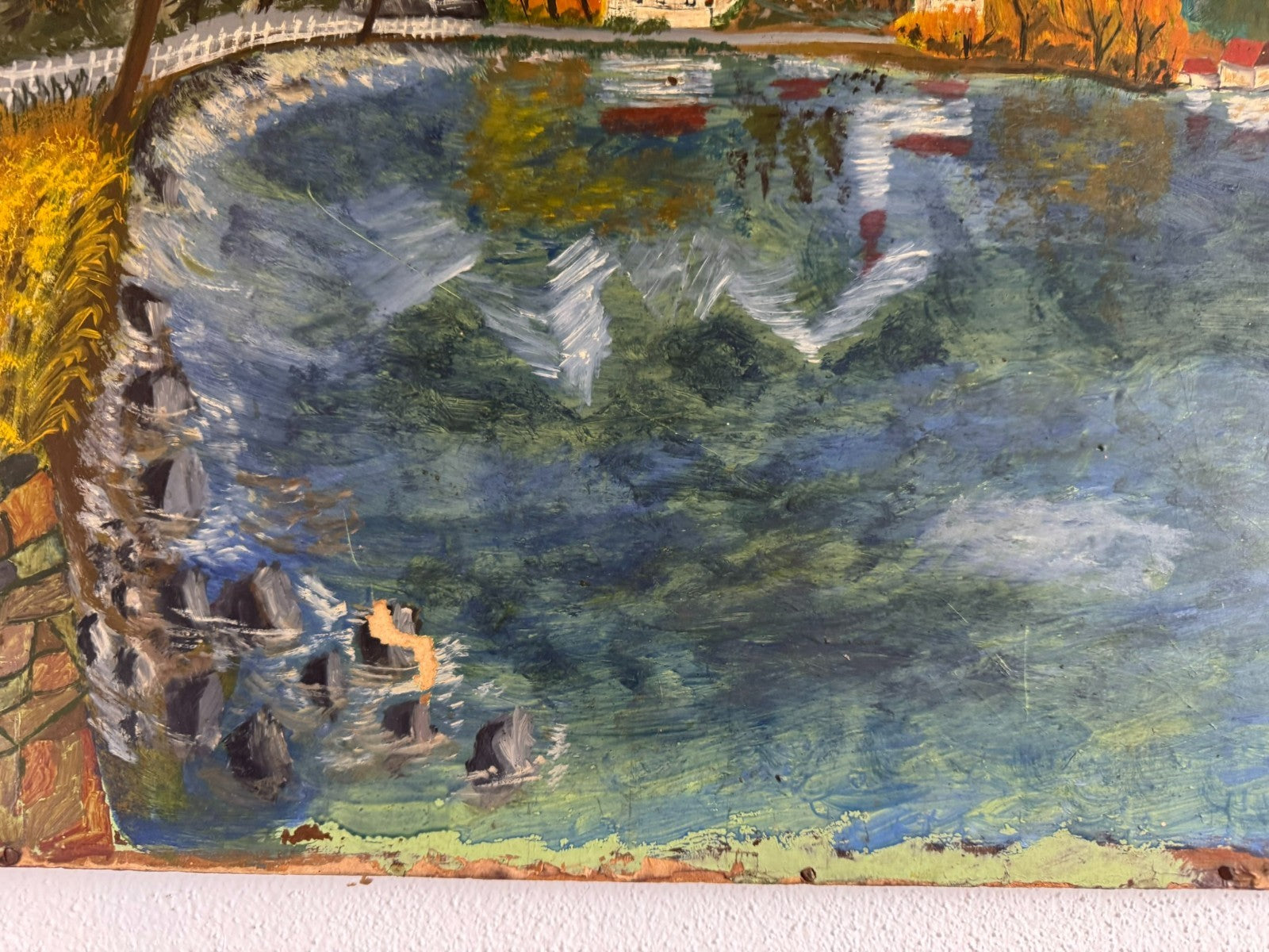 Ölgemälde See Landschaft signiert E. Jünemann