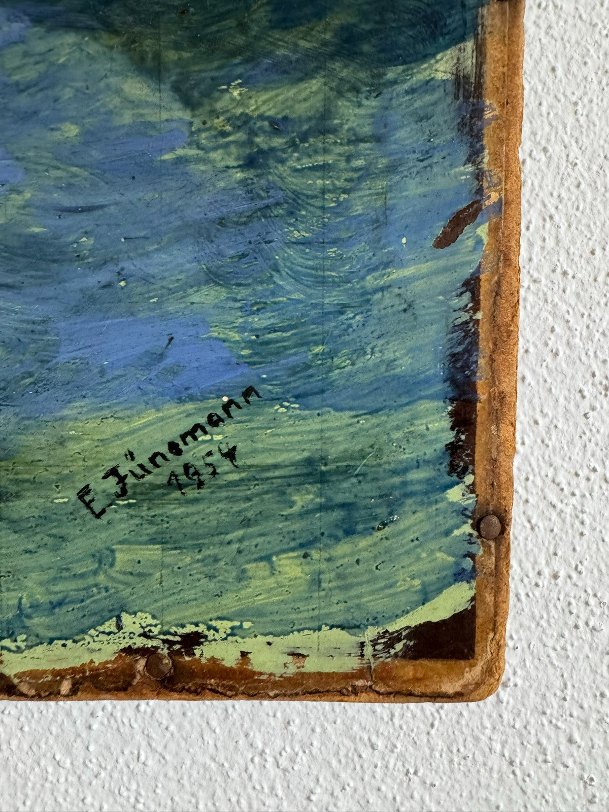 Ölgemälde See Landschaft signiert E. Jünemann