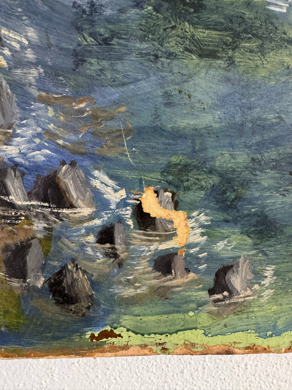 Ölgemälde See Landschaft signiert E. Jünemann