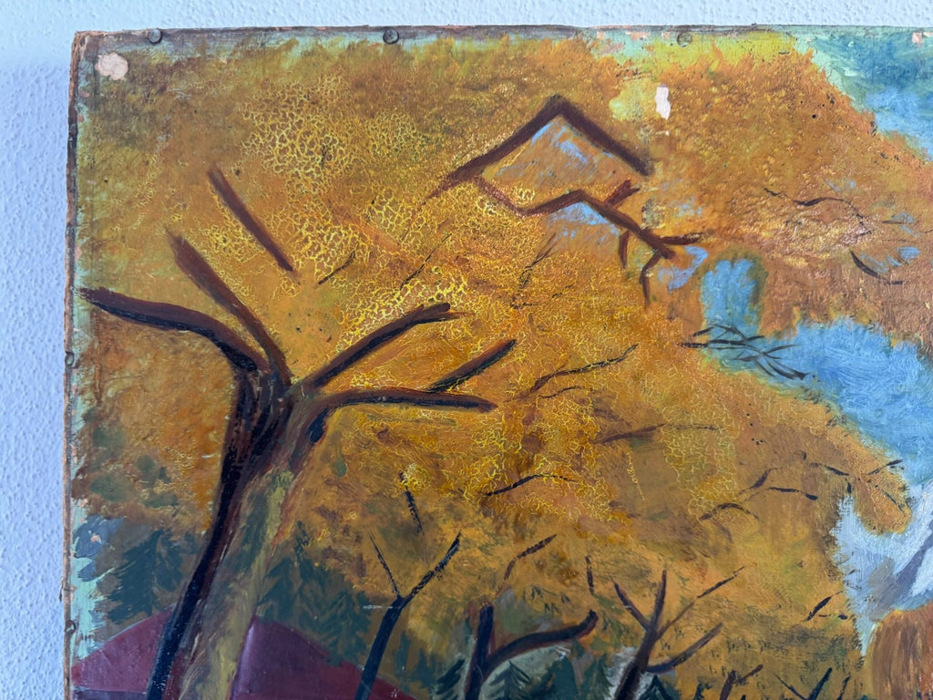 Ölgemälde See Landschaft signiert E. Jünemann