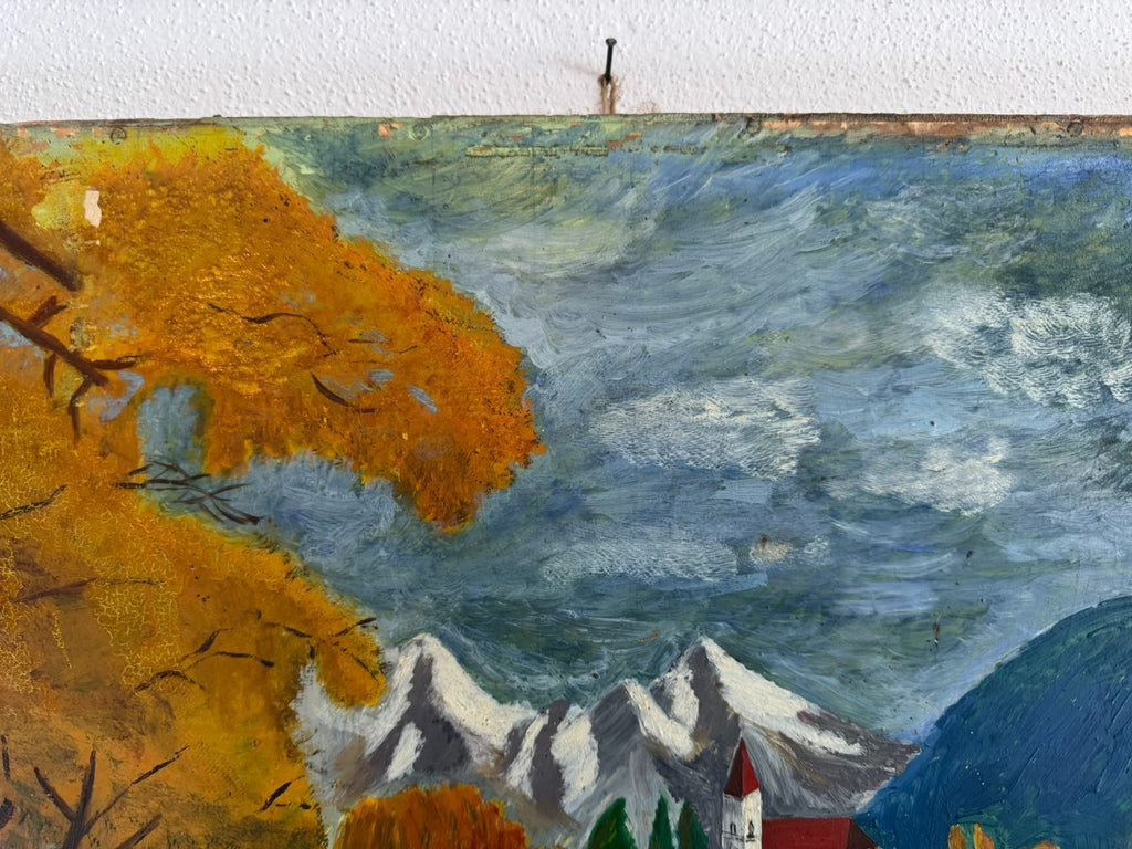 Ölgemälde See Landschaft signiert E. Jünemann