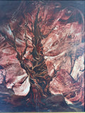 MODERNES ÖLGEMÄLDE NICHT SIGNIERT BÄUME IM INFERNO