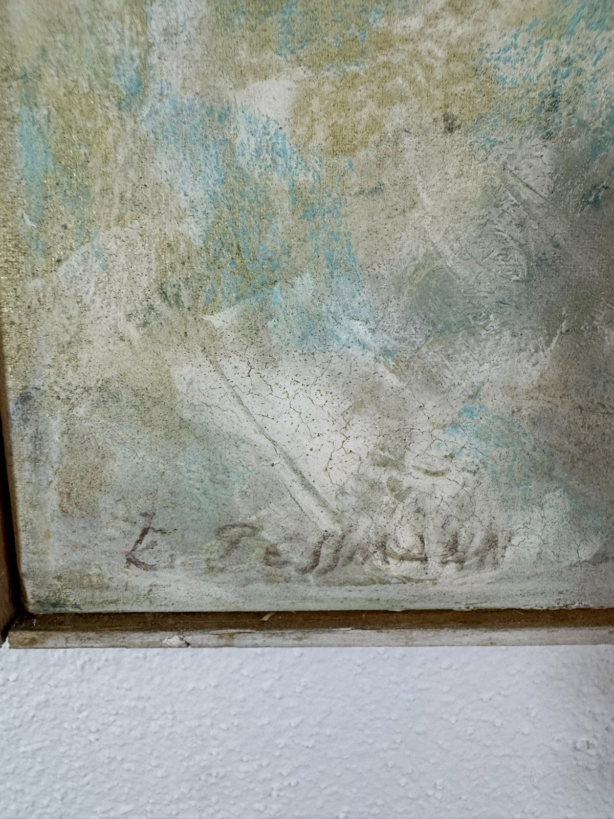 Modernes Ölgemälde Akt Erotik Rücken Ansicht einer Frau signiert Tessmann