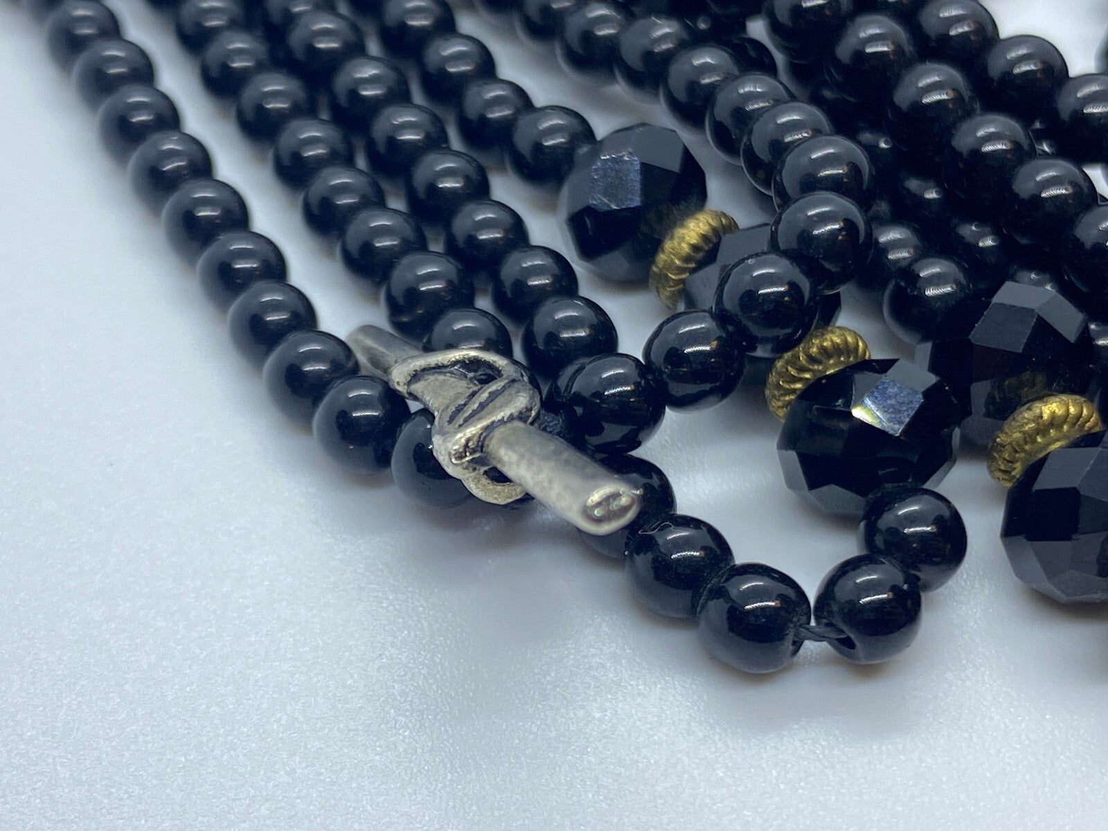 Modeschmuck Halskette Kette Mehrschichtig schwarz