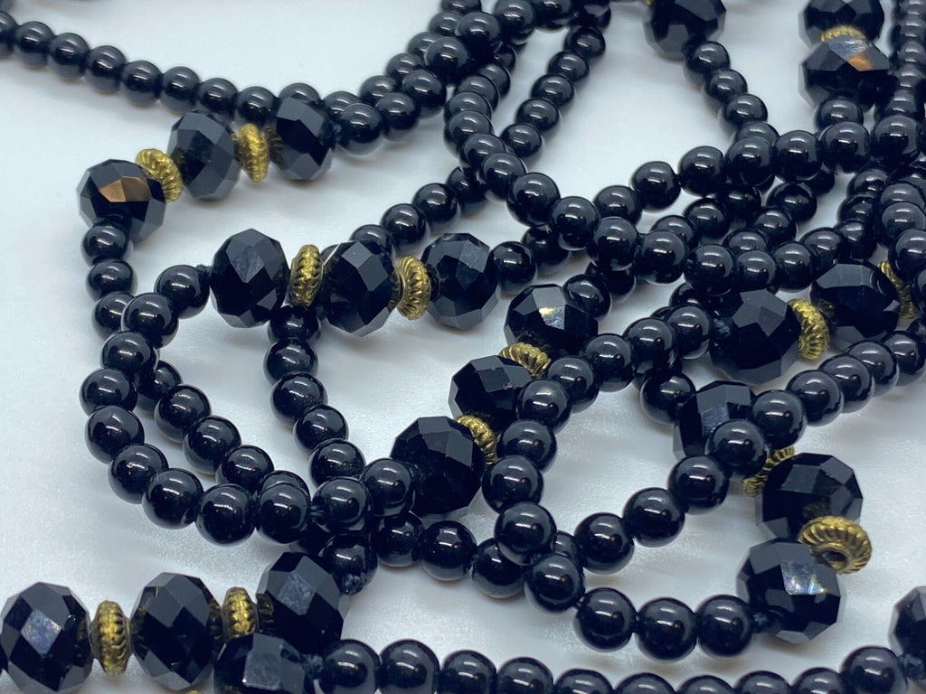 Modeschmuck Halskette Kette Mehrschichtig schwarz