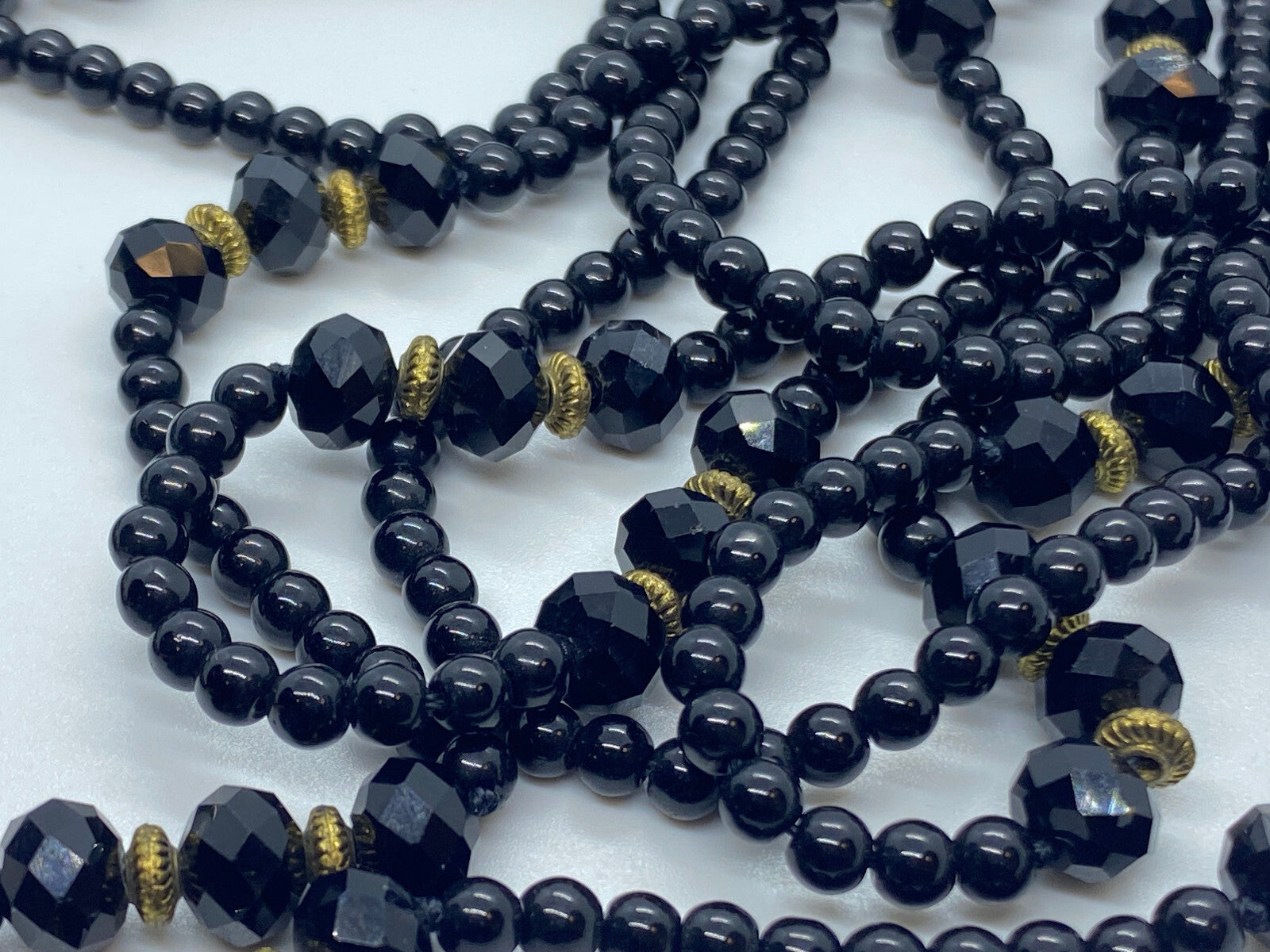 Modeschmuck Halskette Kette Mehrschichtig schwarz