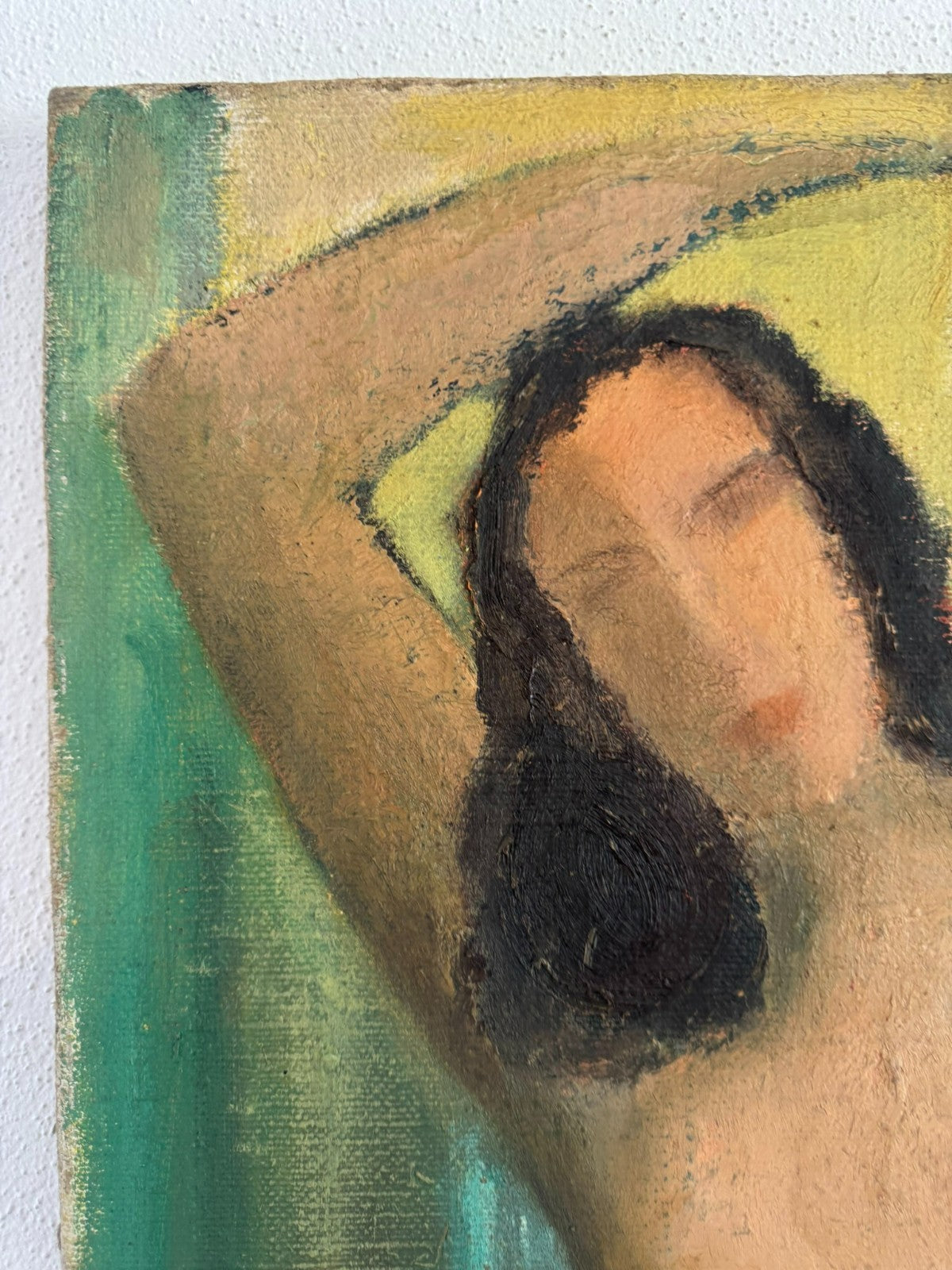 Vintage Ölgemälde Akt Erotik Portrait einer Frau in Art Deco Stil Nicht signiert