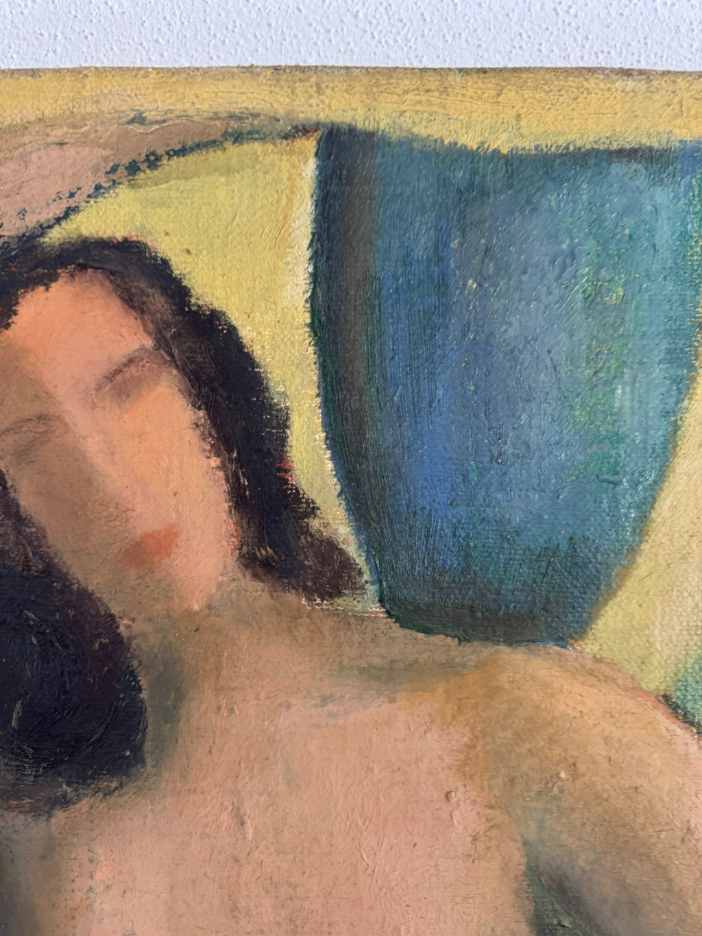 Vintage Ölgemälde Akt Erotik Portrait einer Frau in Art Deco Stil Nicht signiert