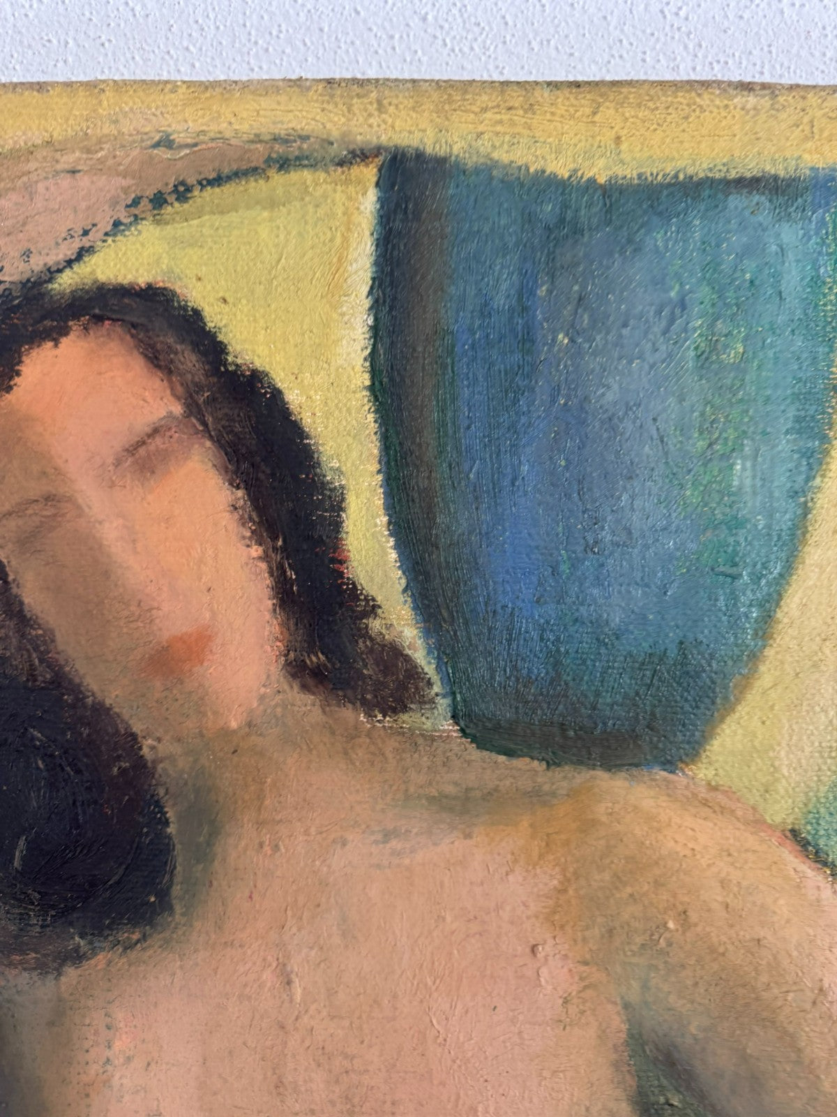 Vintage Ölgemälde Akt Erotik Portrait einer Frau in Art Deco Stil Nicht signiert