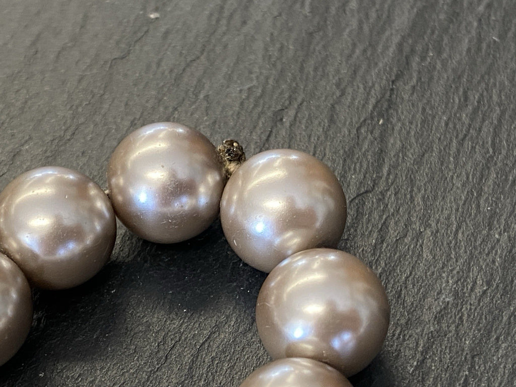 Schwere Halskette Perlenkette Kette Perle Perlen Kunstperlen 1,2cm ca 165g