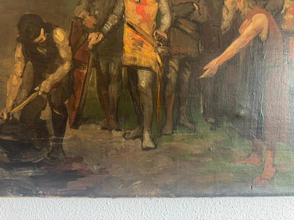 Ölgemälde König und Bauern von Ernst Sigismund Witkamp (1854-1897)
