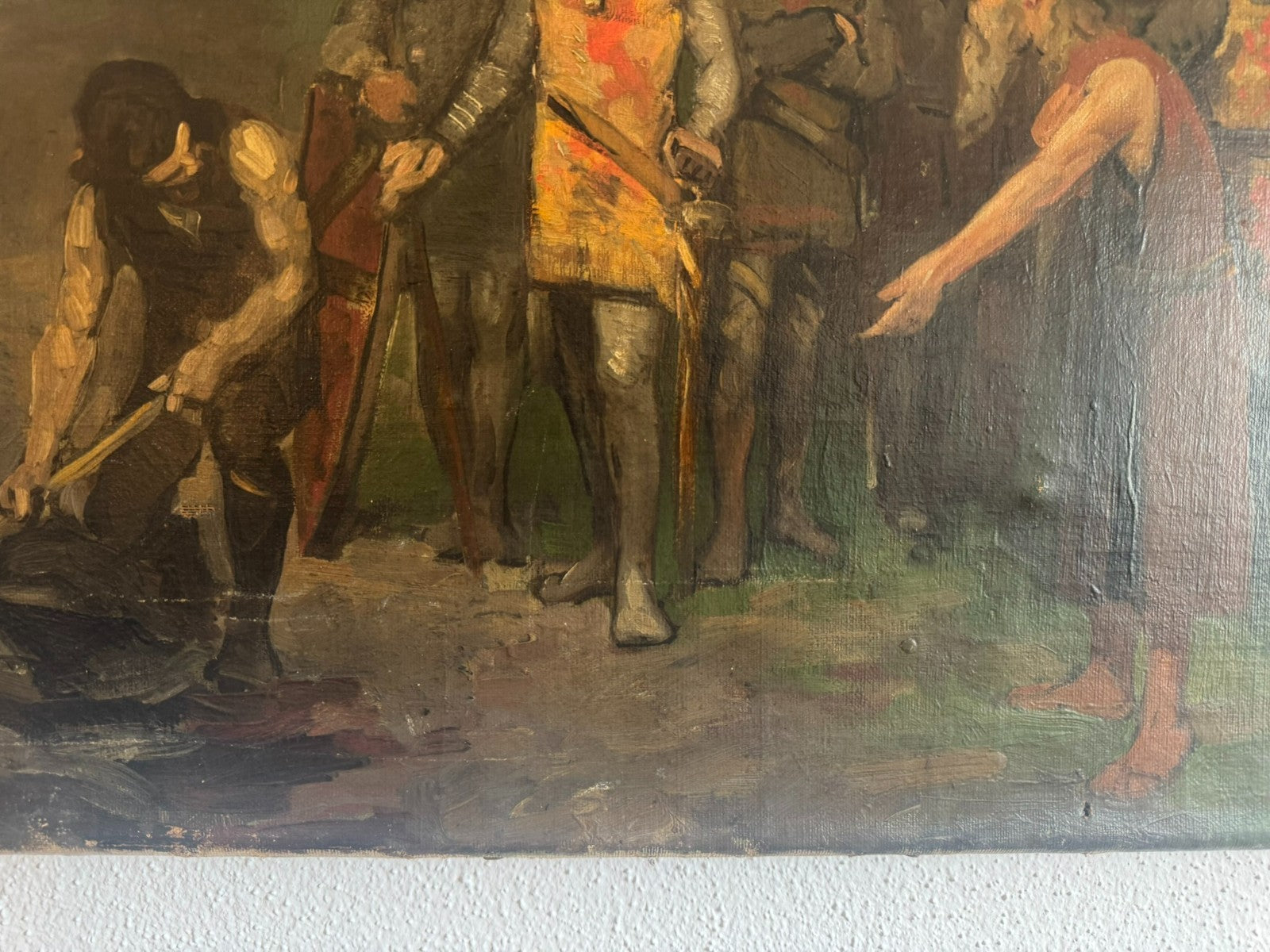 Ölgemälde König und Bauern von Ernst Sigismund Witkamp (1854-1897)
