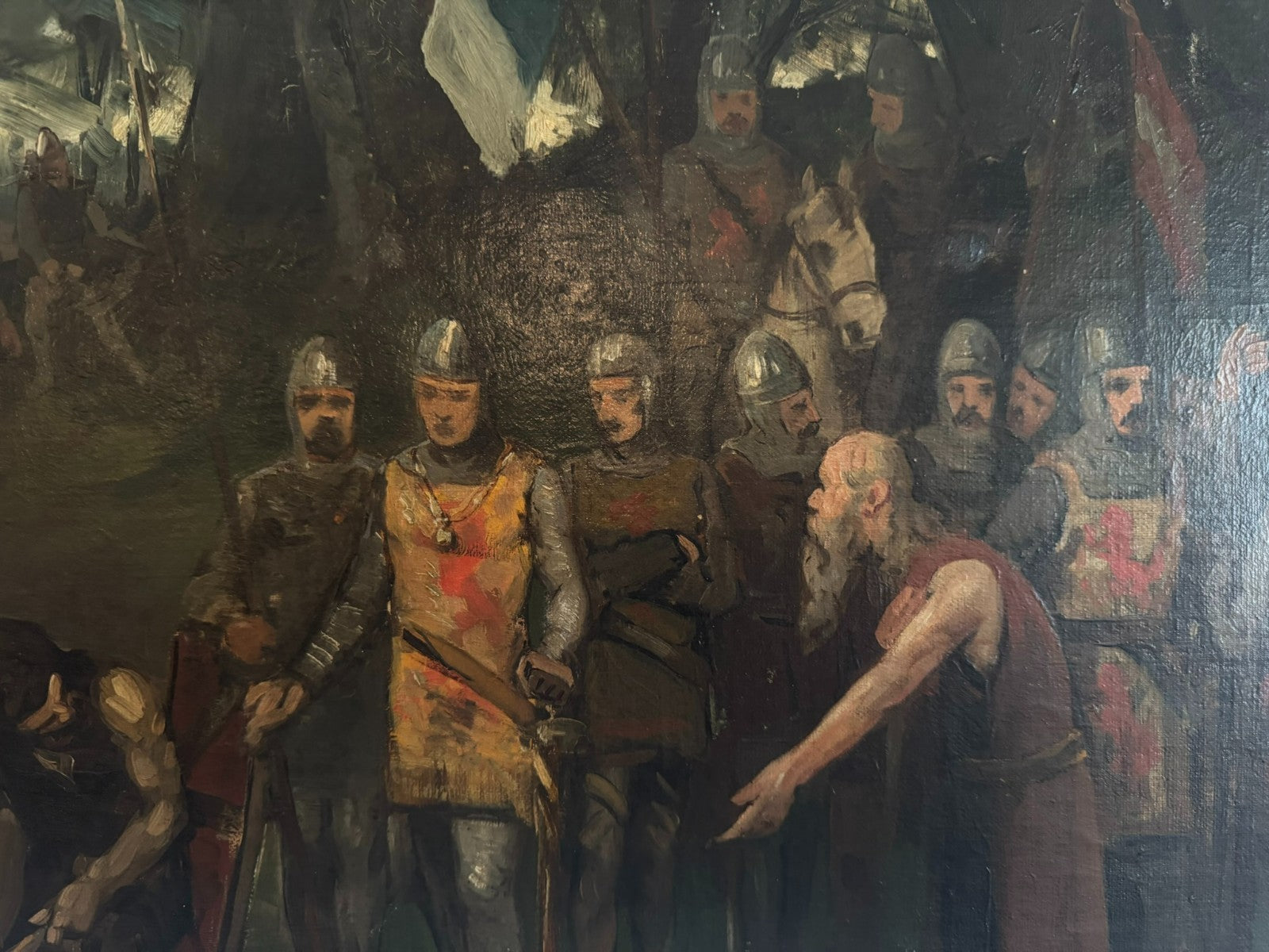 Ölgemälde König und Bauern von Ernst Sigismund Witkamp (1854-1897)