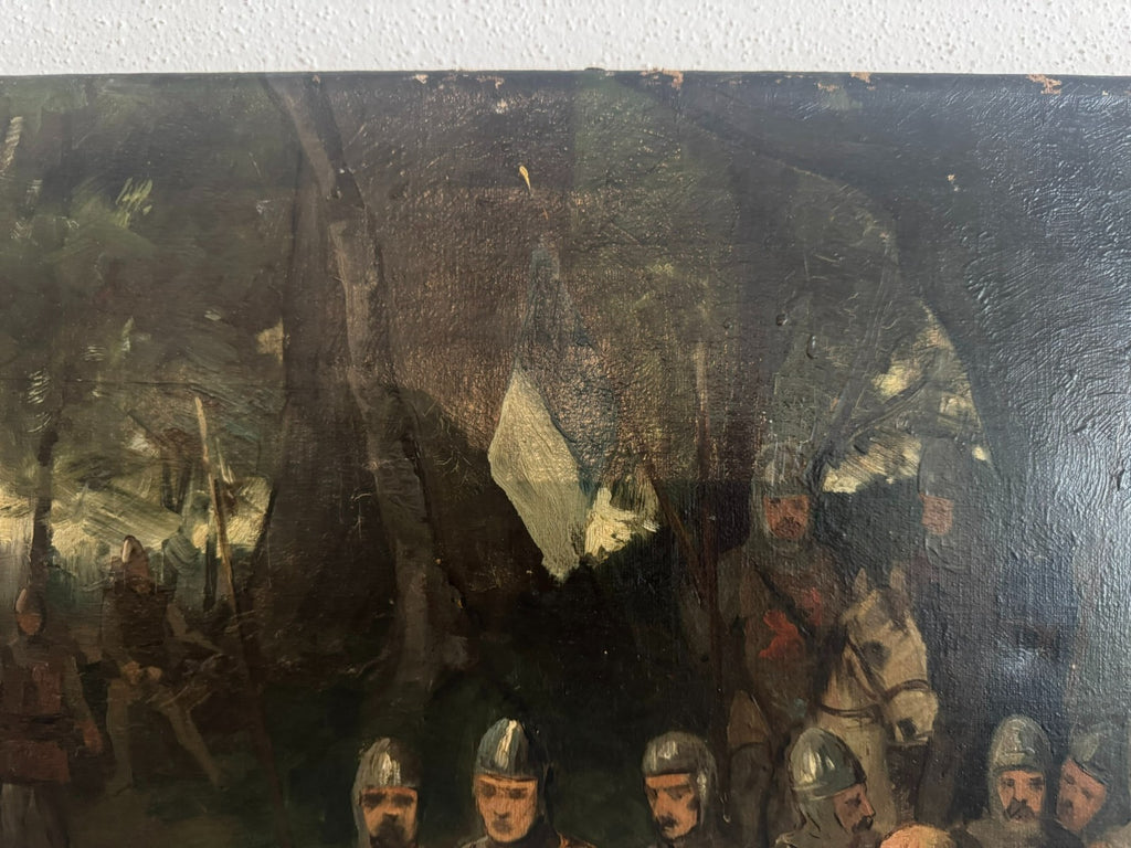 Ölgemälde König und Bauern von Ernst Sigismund Witkamp (1854-1897)