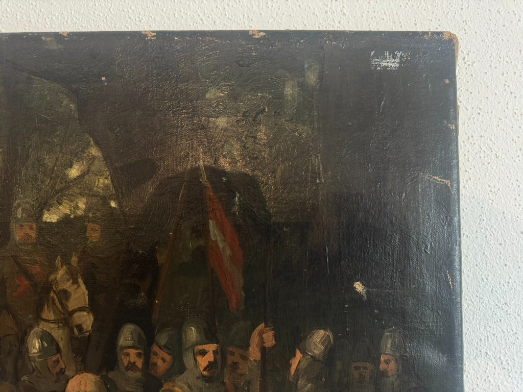Ölgemälde König und Bauern von Ernst Sigismund Witkamp (1854-1897)