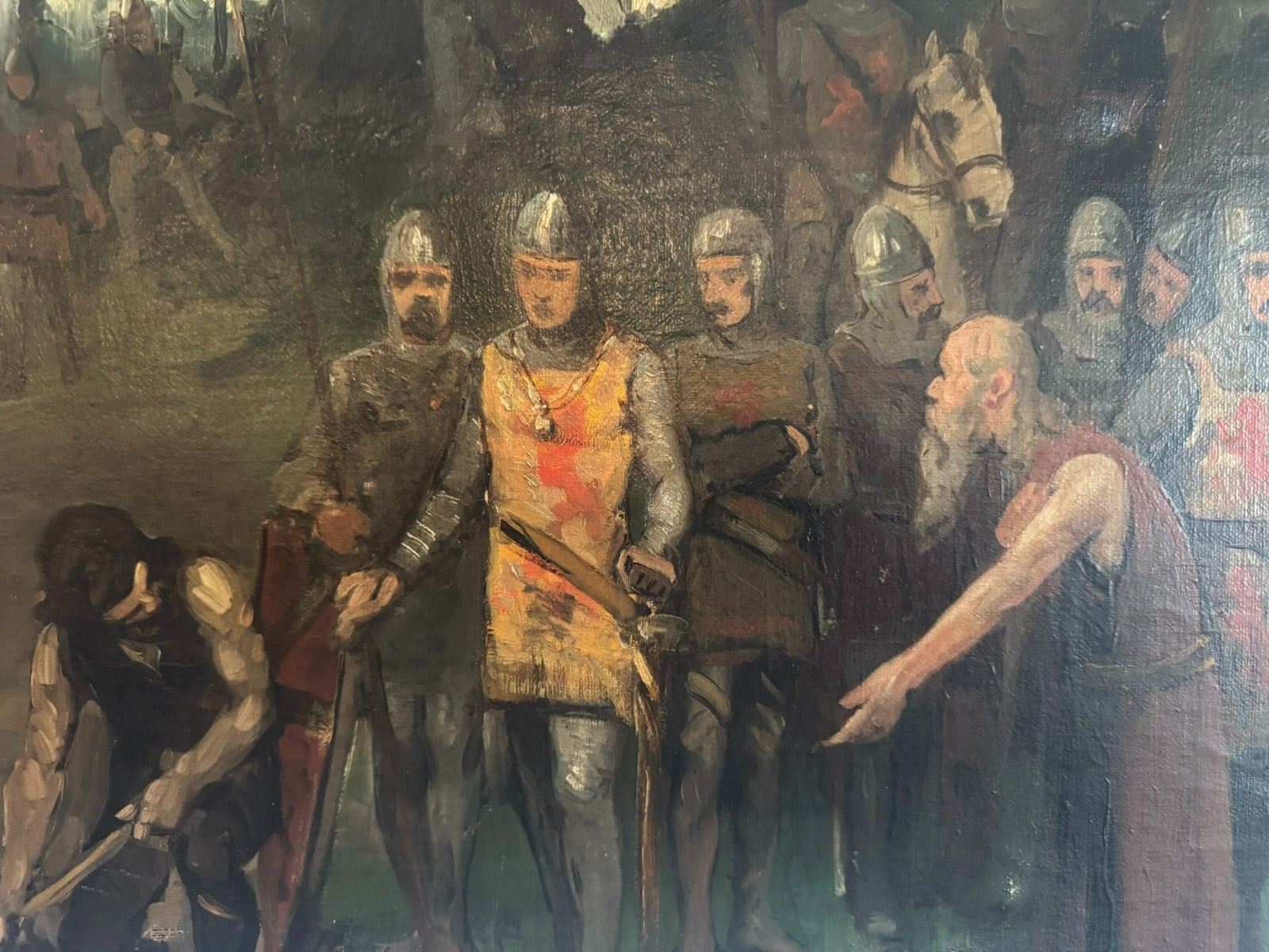 Ölgemälde König und Bauern von Ernst Sigismund Witkamp (1854-1897)