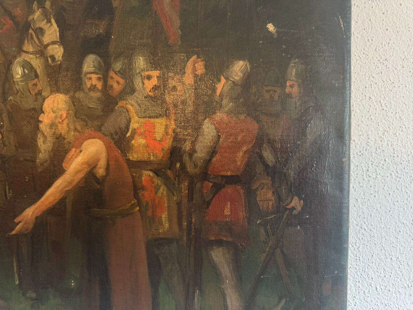 Ölgemälde König und Bauern von Ernst Sigismund Witkamp (1854-1897)
