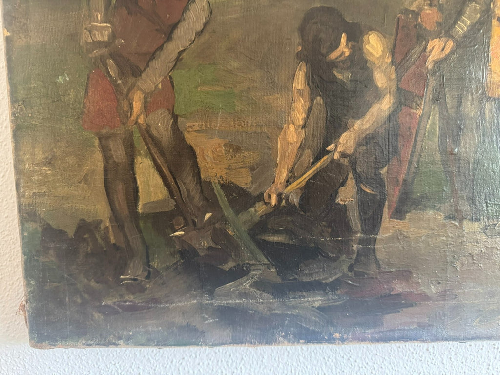 Ölgemälde König und Bauern von Ernst Sigismund Witkamp (1854-1897)