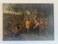 ÖLGEMÄLDE KÖNIG UND BAUERN VON Ernst Sigismund WITKAMP (1854-1897)