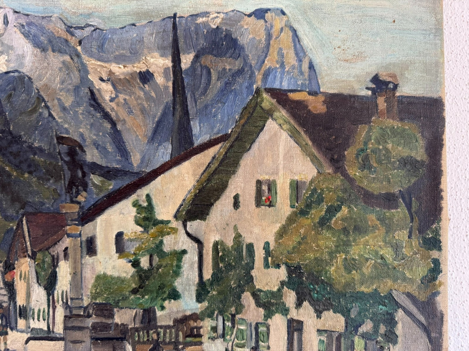 Ölgemälde Stadt Ansicht signiert E. Pick
