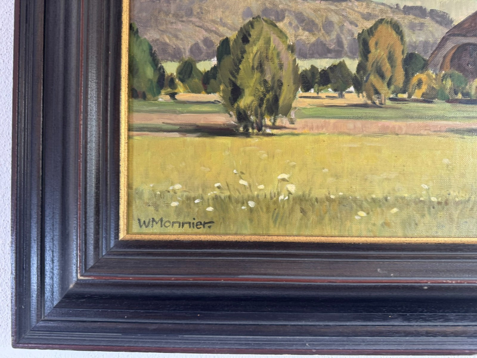 Ölgemälde Landschaft Thörishaus bei Bern signiert Willy Monnier (1909-1981)