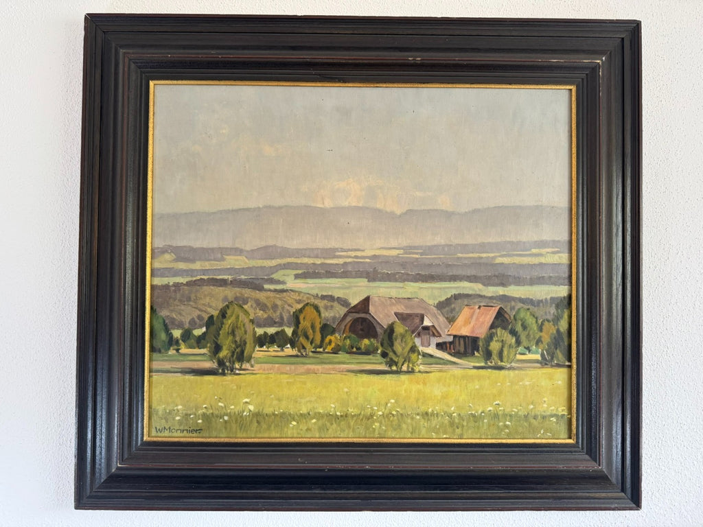 Ölgemälde Landschaft Thörishaus bei Bern signiert Willy Monnier (1909-1981)