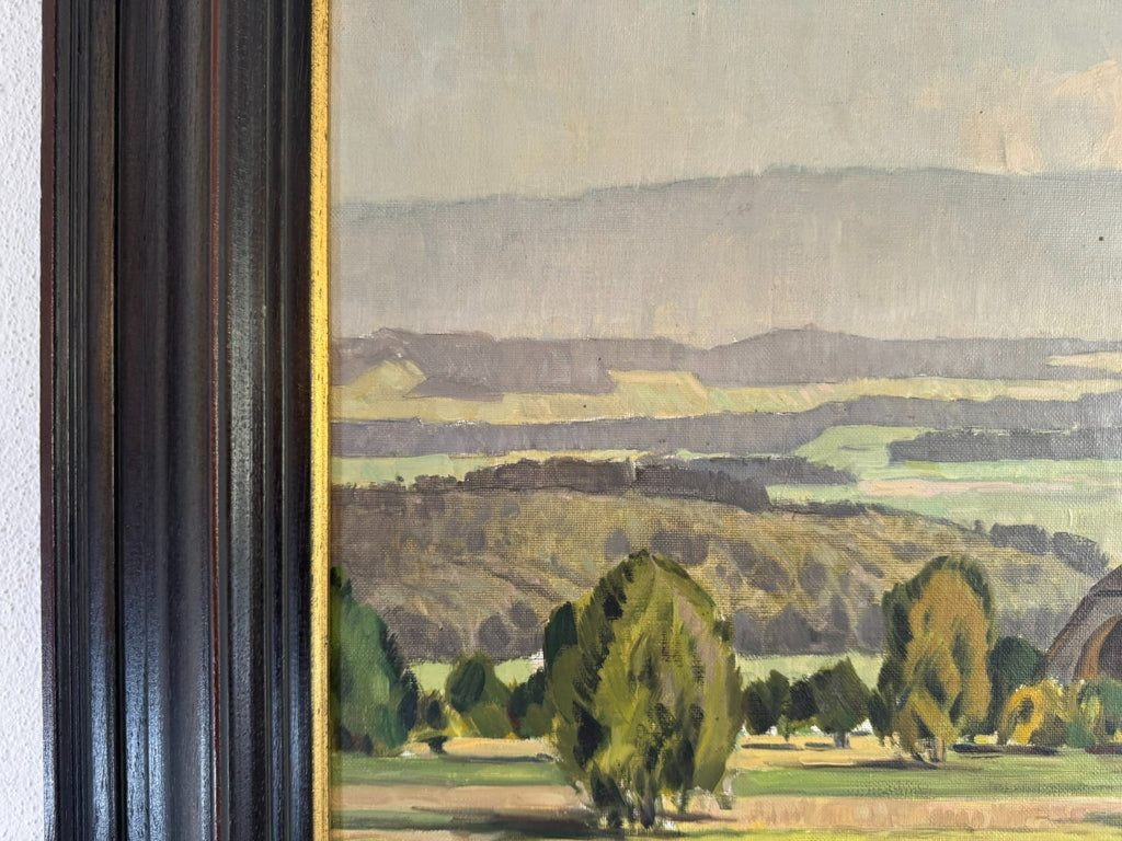 Ölgemälde Landschaft Thörishaus bei Bern signiert Willy Monnier (1909-1981)