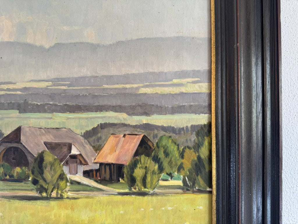 Ölgemälde Landschaft Thörishaus bei Bern signiert Willy Monnier (1909-1981)