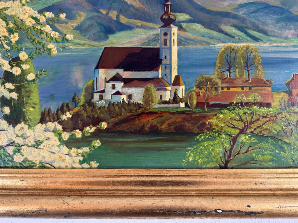 Ölgemälde gerahmt Landschaft Zell am See signiert Brückl