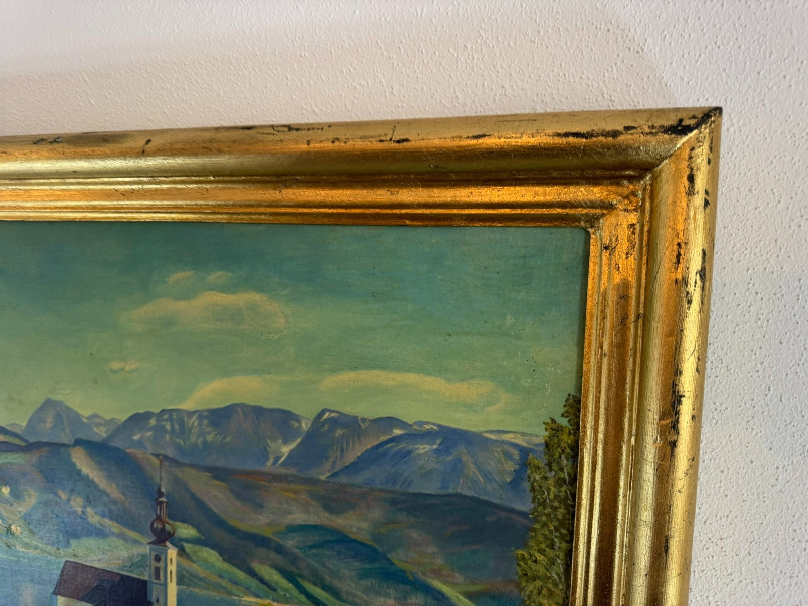 Ölgemälde gerahmt Landschaft Zell am See signiert Brückl