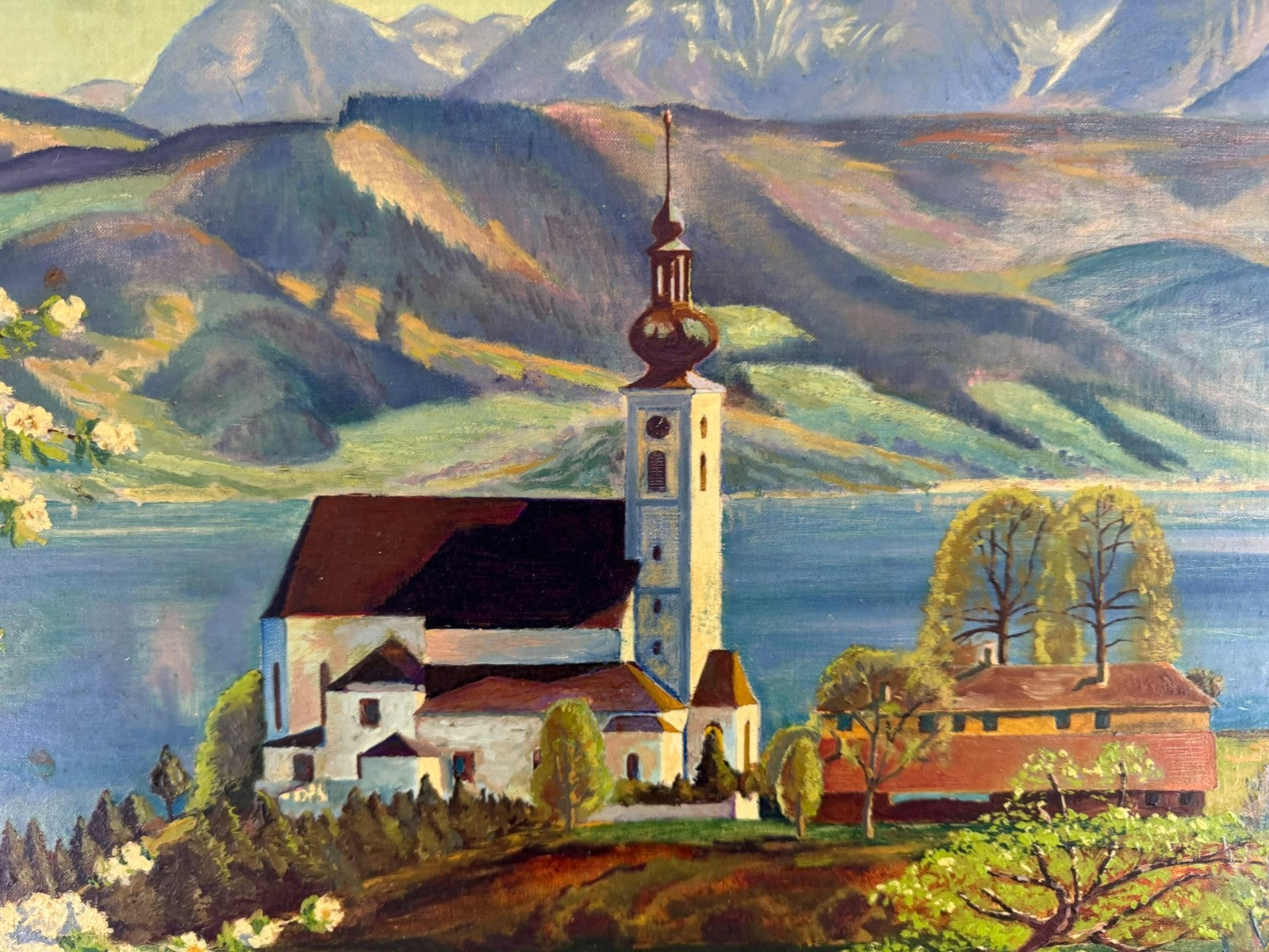 Ölgemälde gerahmt Landschaft Zell am See signiert Brückl