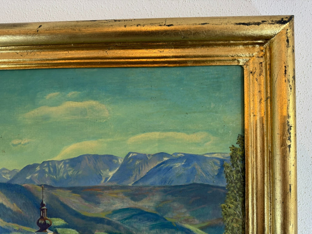 Ölgemälde gerahmt Landschaft Zell am See signiert Brückl