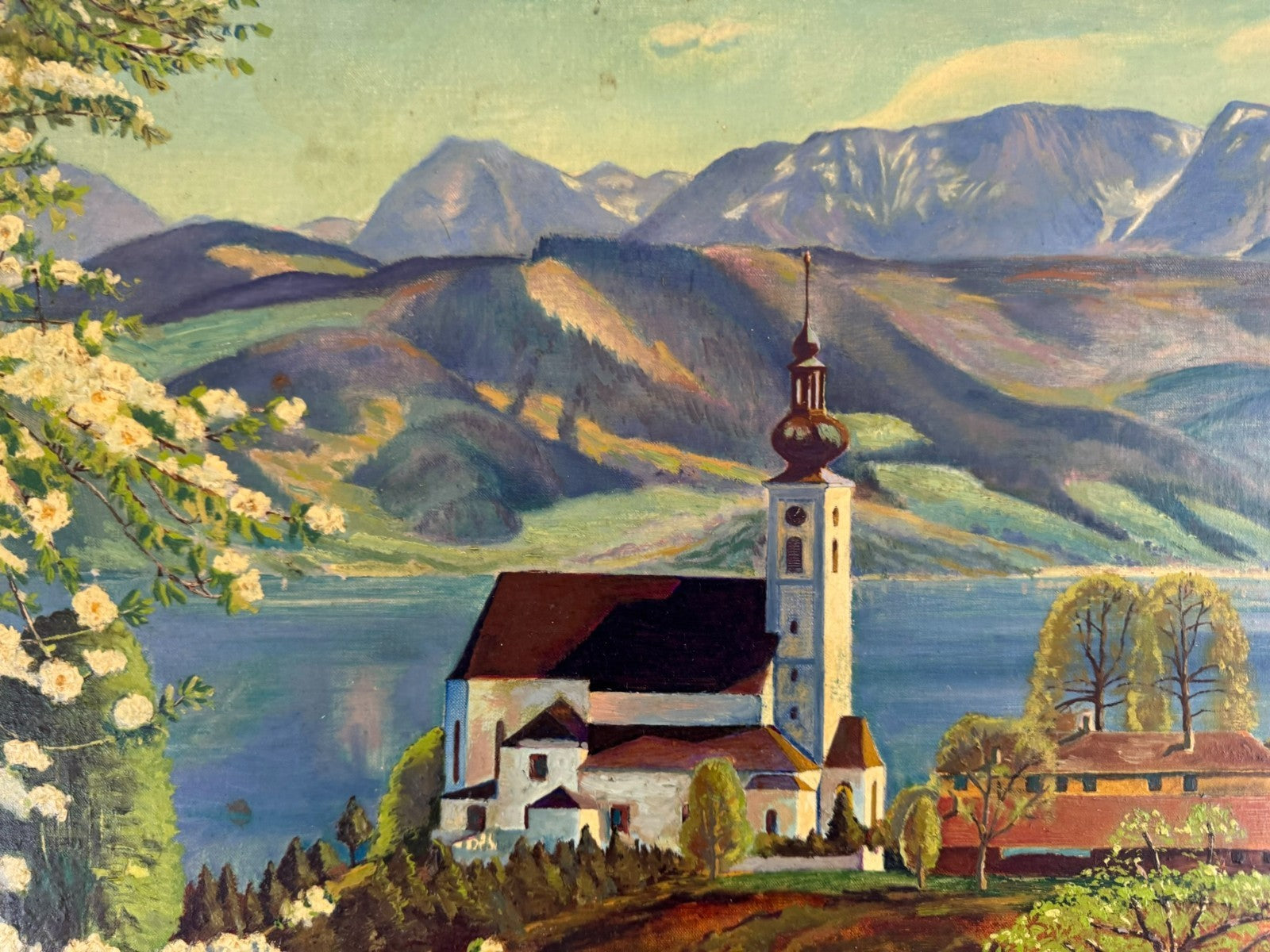 Ölgemälde gerahmt Landschaft Zell am See signiert Brückl