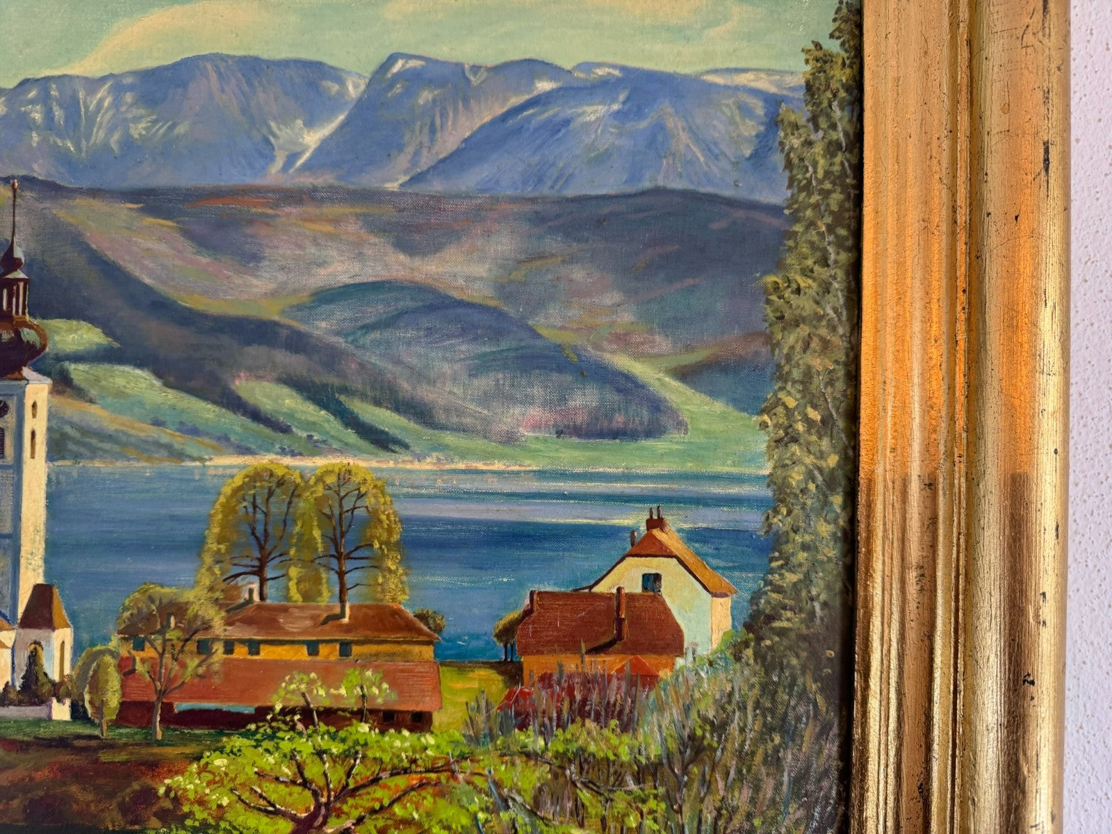 Ölgemälde gerahmt Landschaft Zell am See signiert Brückl
