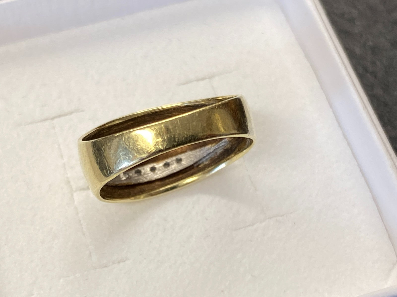 Eleganter Ring Gold 585 Diamanten 0.1ct Grösse 50