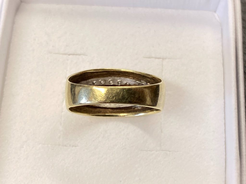 Eleganter Ring Gold 585 Diamanten 0.1ct Grösse 50