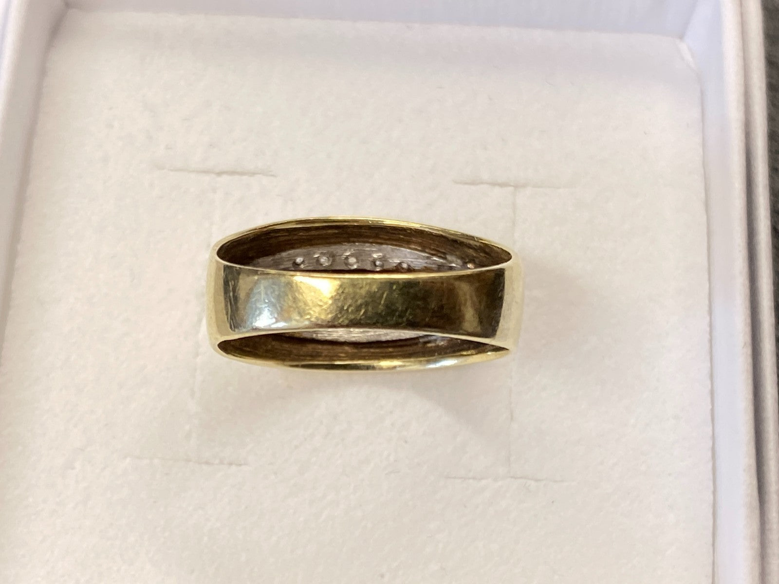 Eleganter Ring Gold 585 Diamanten 0.1ct Grösse 50