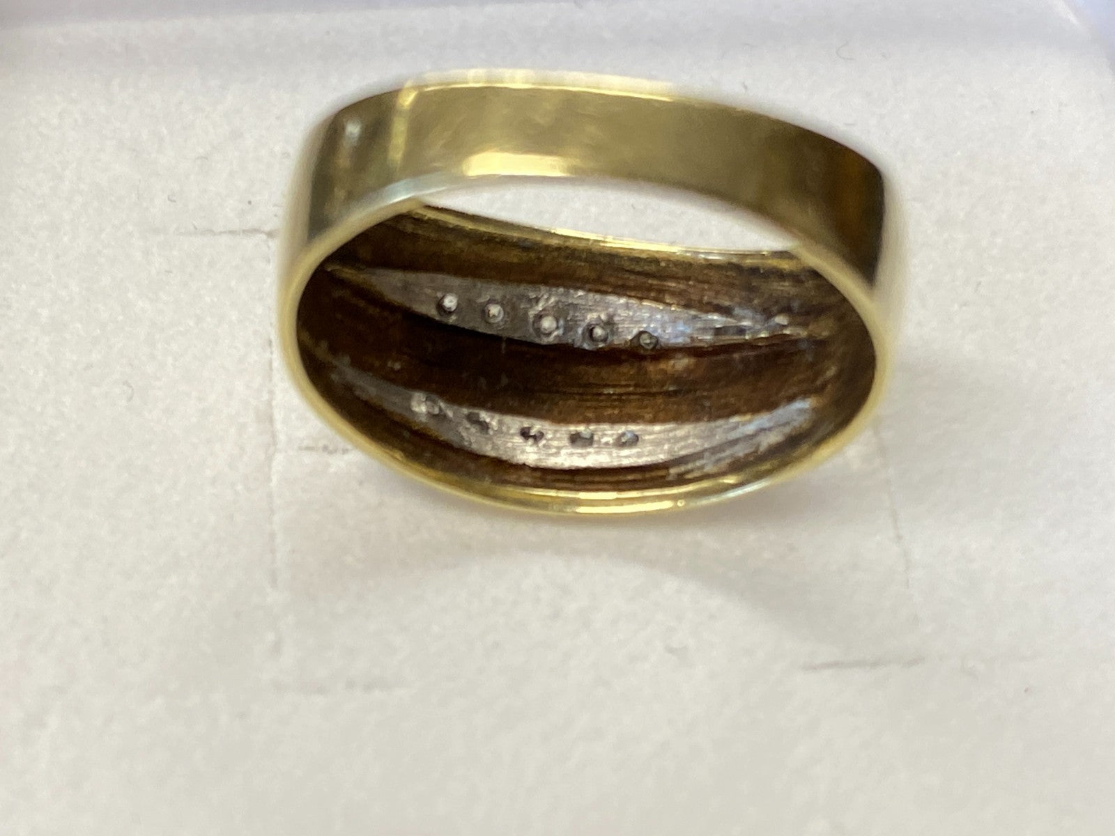 Eleganter Ring Gold 585 Diamanten 0.1ct Grösse 50