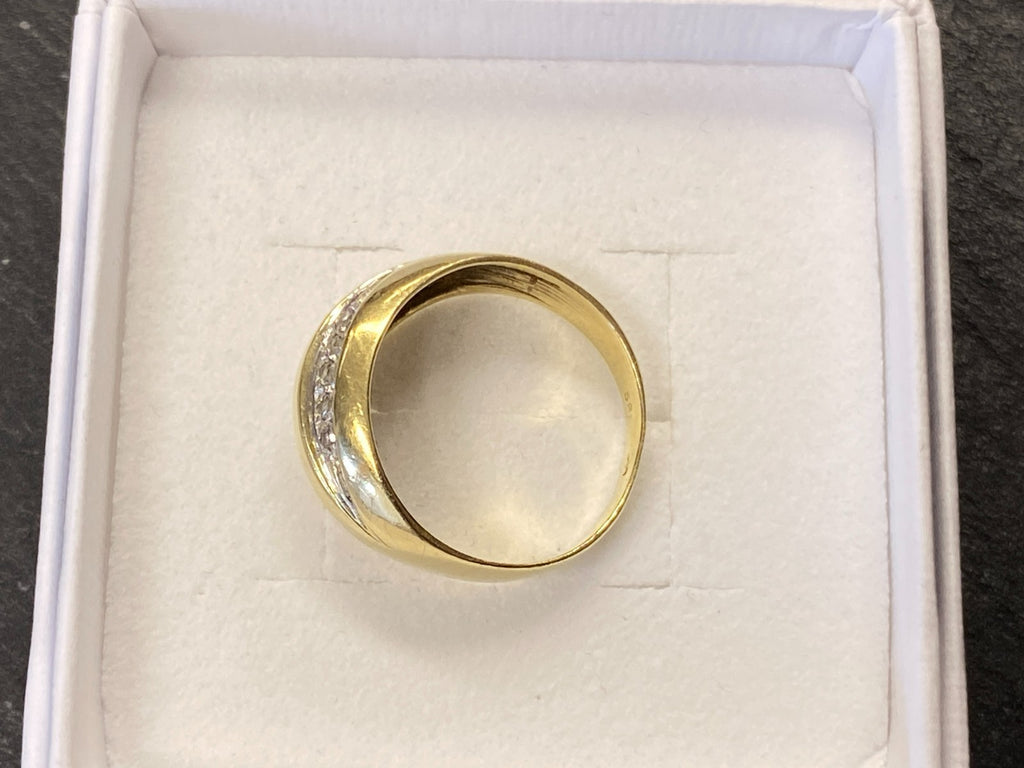 Eleganter Ring Gold 585 Diamanten 0.1ct Grösse 50