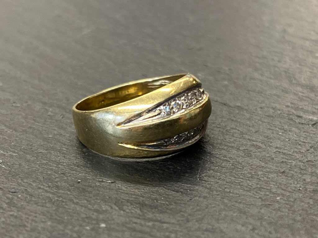 Eleganter Ring Gold 585 Diamanten 0.1ct Grösse 50