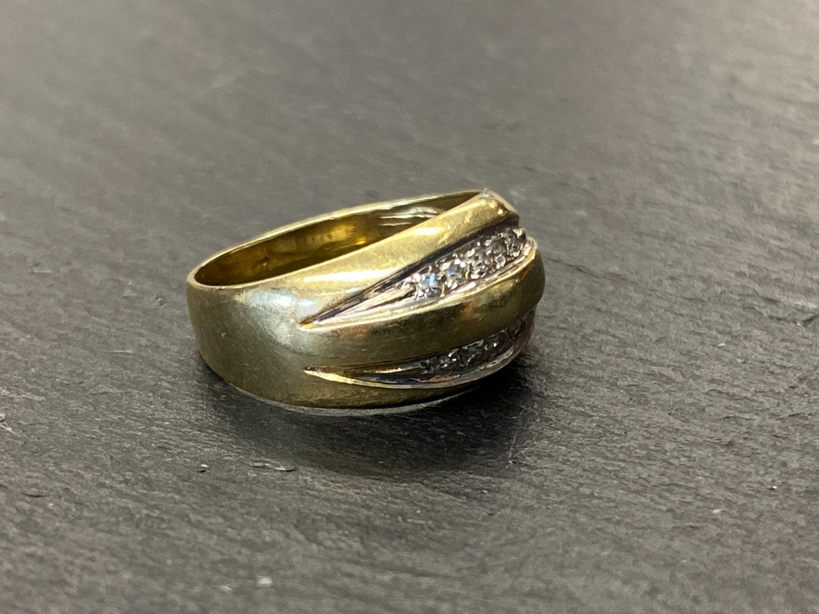 Eleganter Ring Gold 585 Diamanten 0.1ct Grösse 50