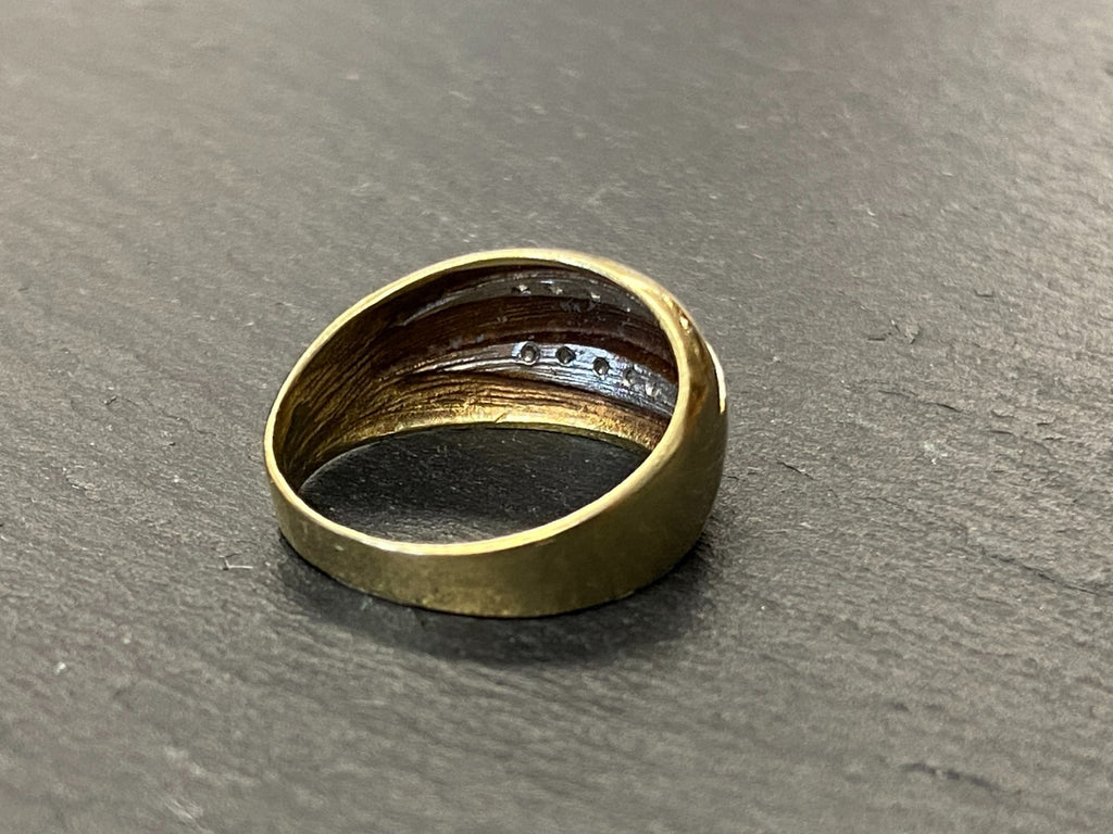 Eleganter Ring Gold 585 Diamanten 0.1ct Grösse 50