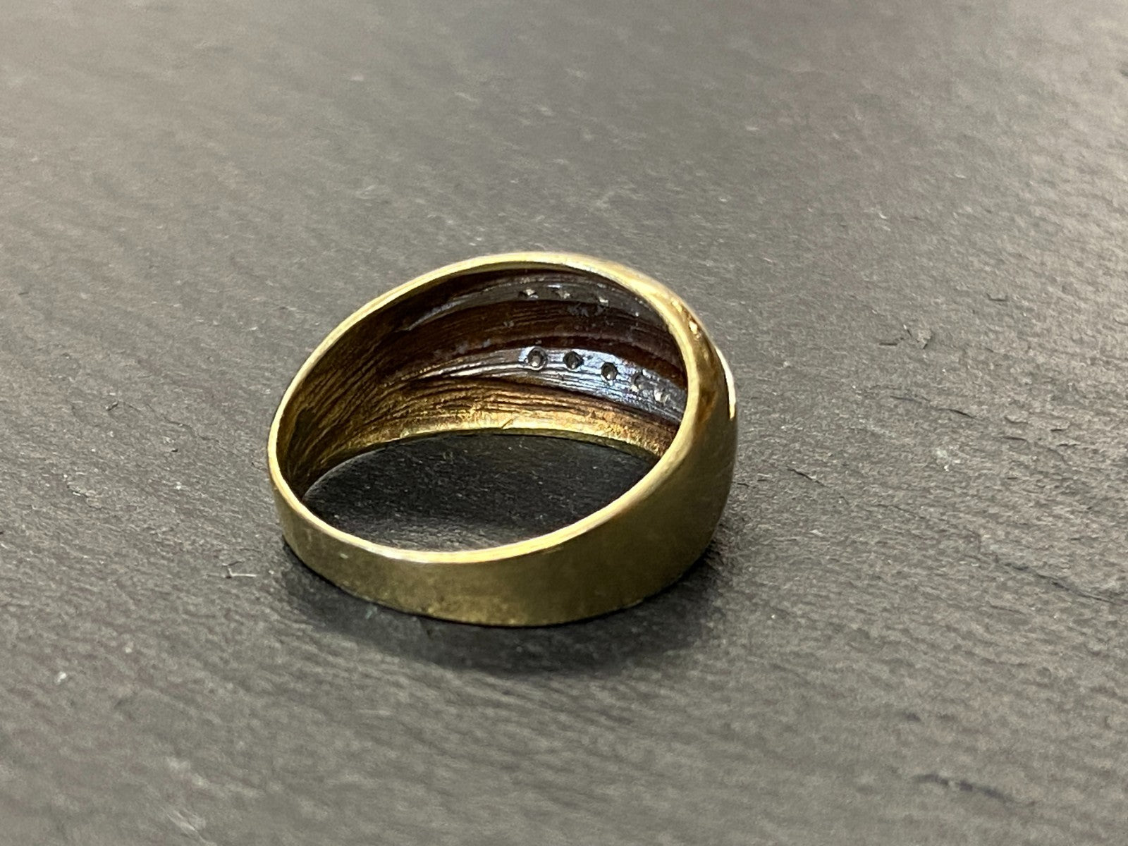 Eleganter Ring Gold 585 Diamanten 0.1ct Grösse 50