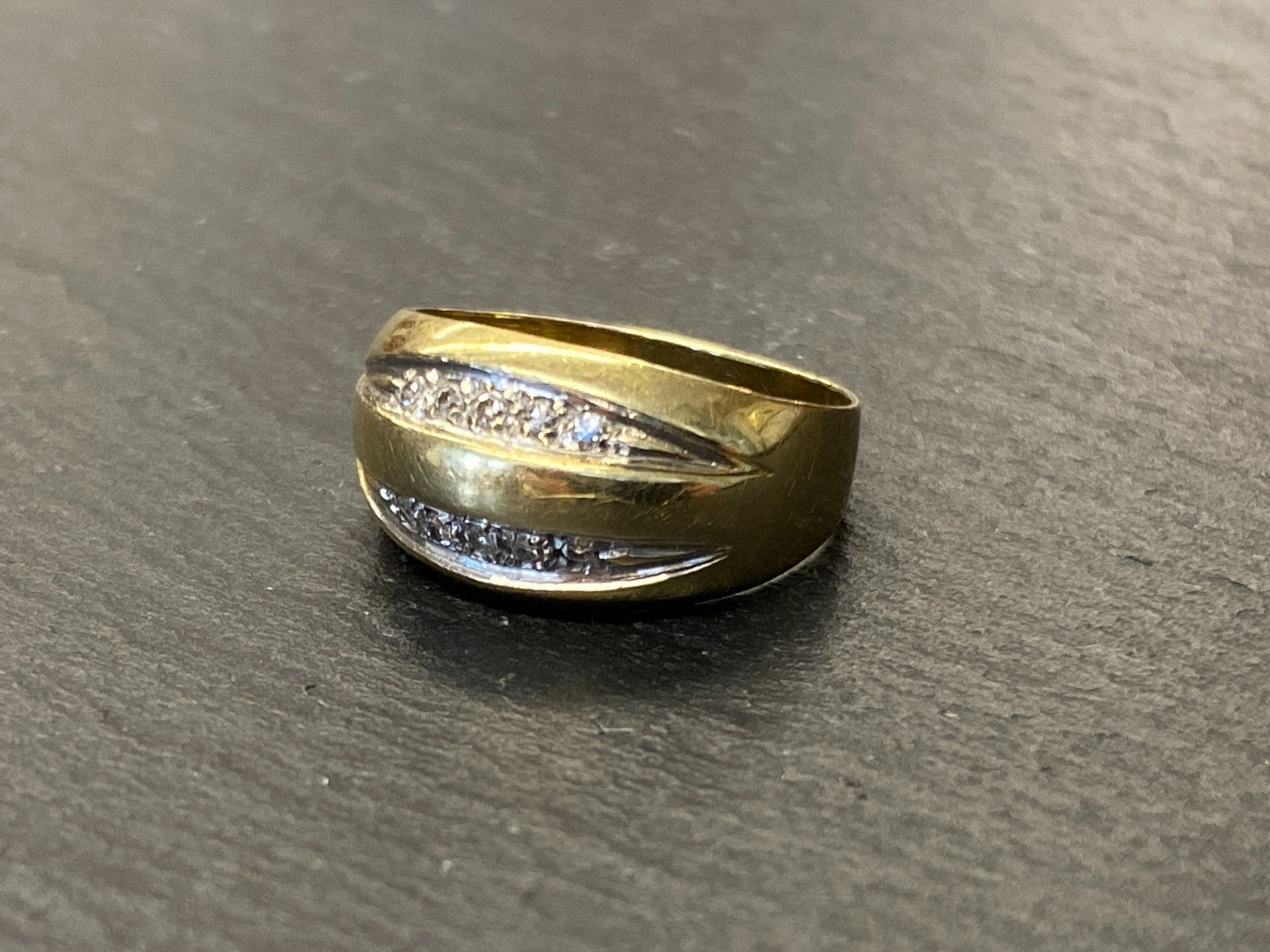 ELEGANTER RING GOLD 585 DIAMANTEN 0.1ct GRÖSSE 50