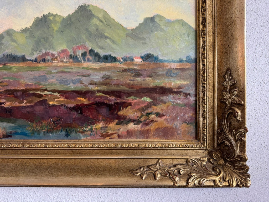 Ölgemälde Landschaft vor Gebirge signiert Bühlmeyer