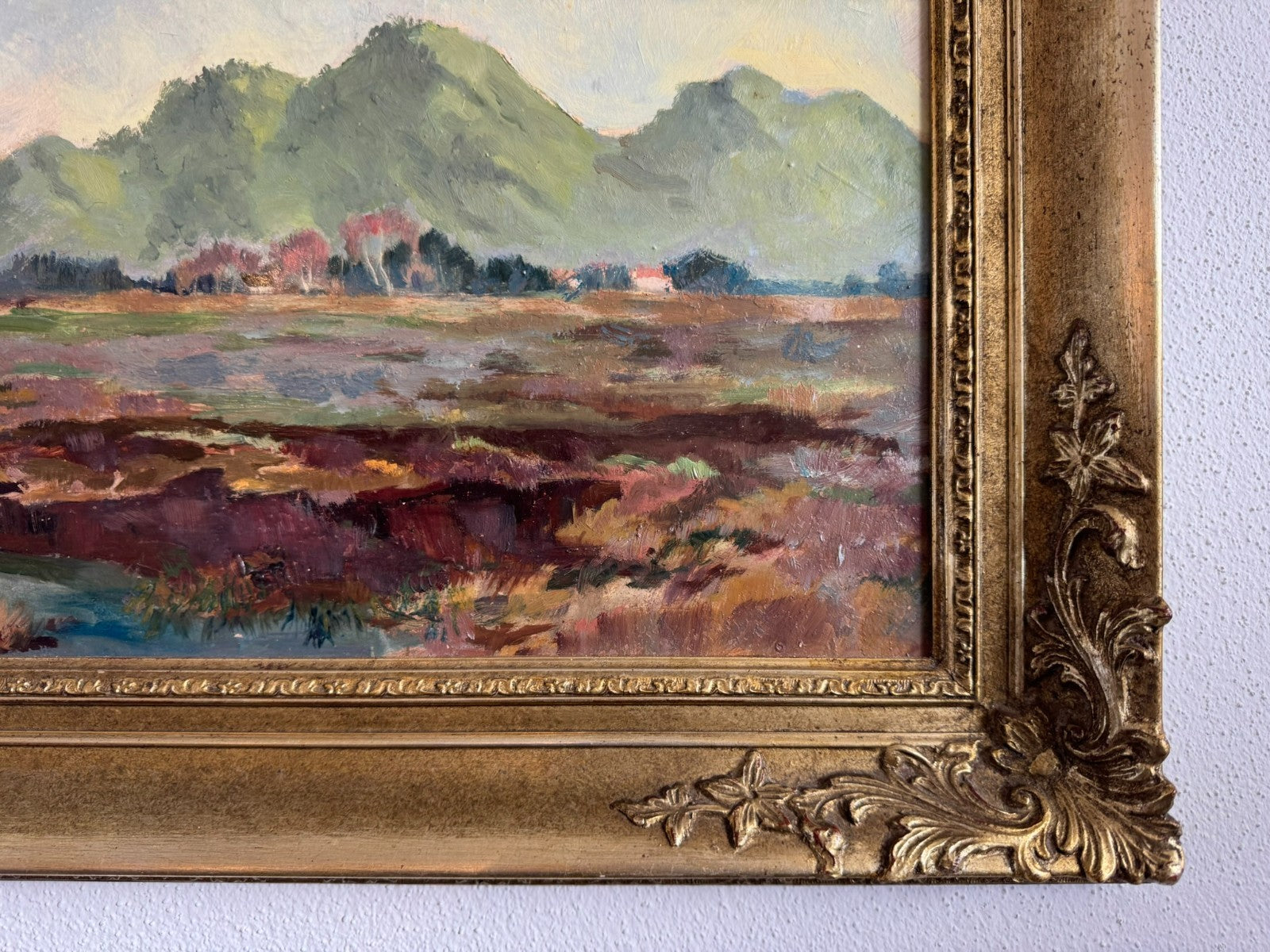 Ölgemälde Landschaft vor Gebirge signiert Bühlmeyer
