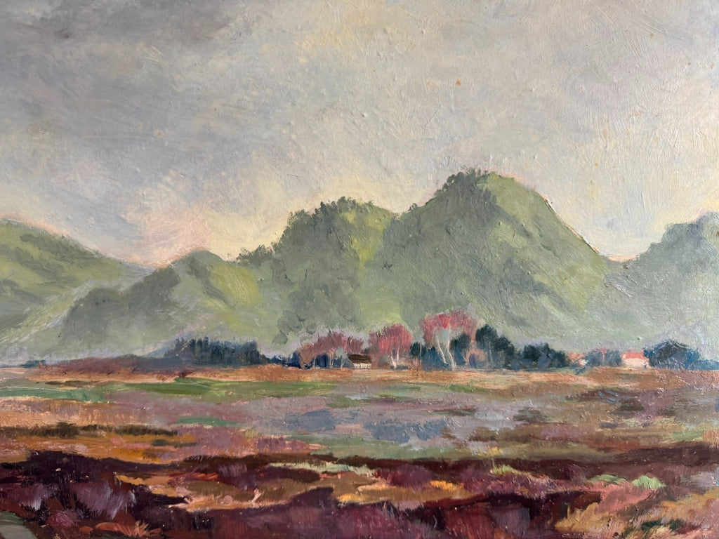 Ölgemälde Landschaft vor Gebirge signiert Bühlmeyer