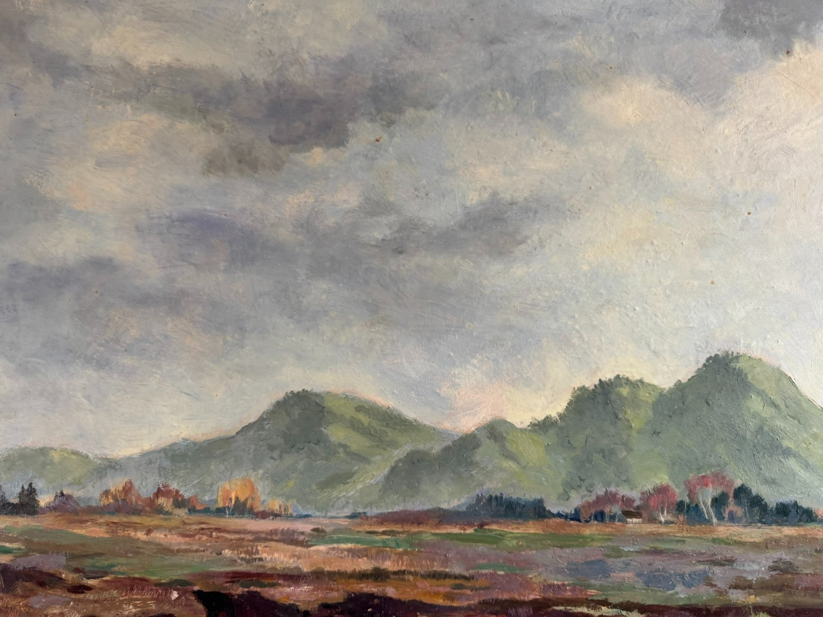 Ölgemälde Landschaft vor Gebirge signiert Bühlmeyer