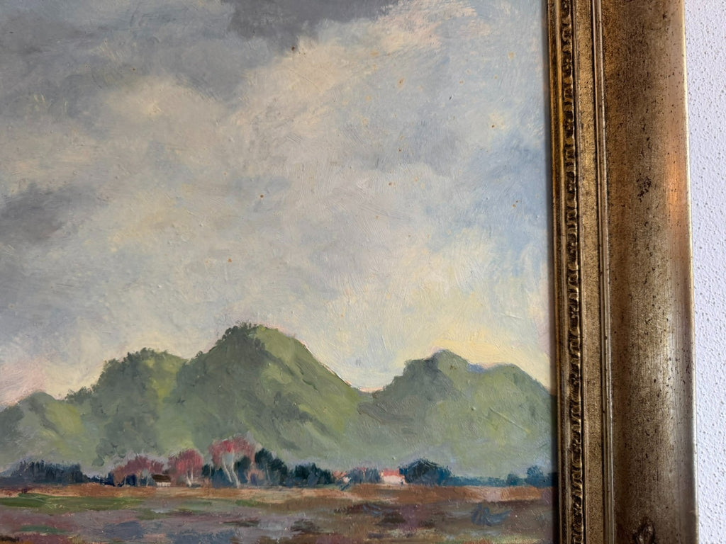 Ölgemälde Landschaft vor Gebirge signiert Bühlmeyer